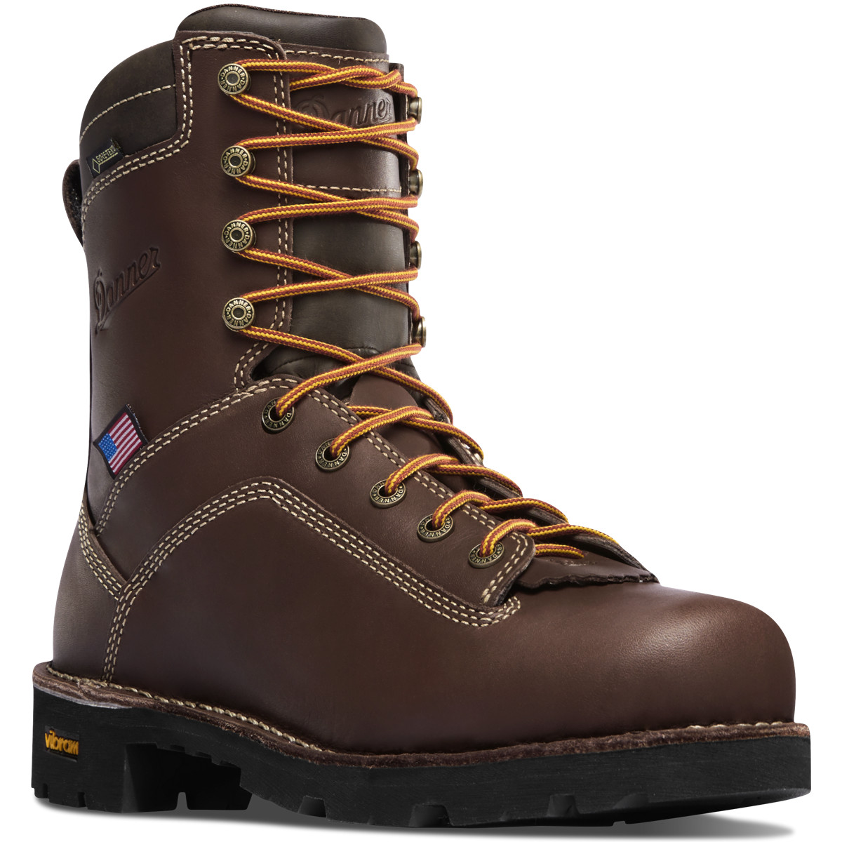 Danner Mens Quarry USA Work Boots Dark Brown - YUW036752